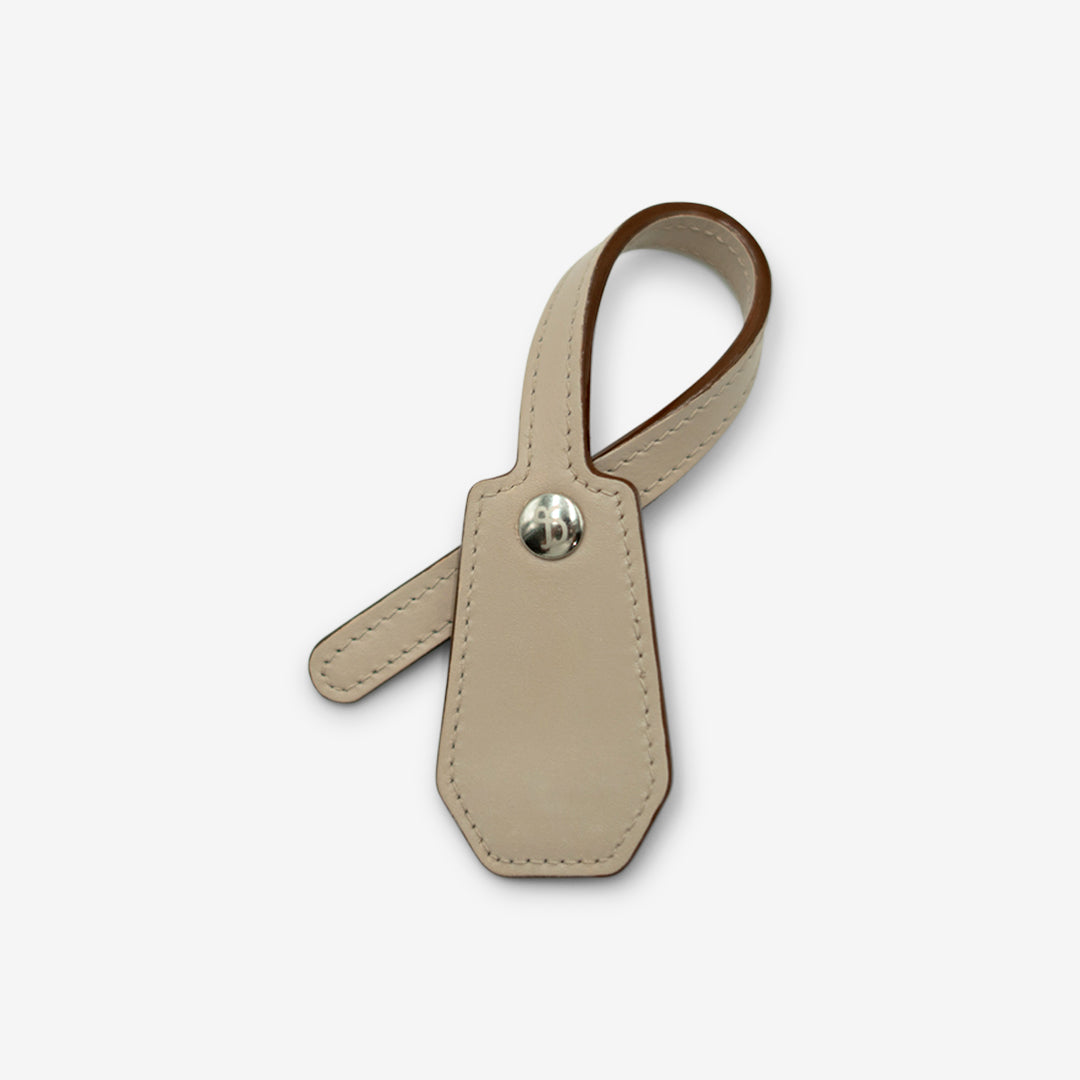 Pet Leather Charm - Beige