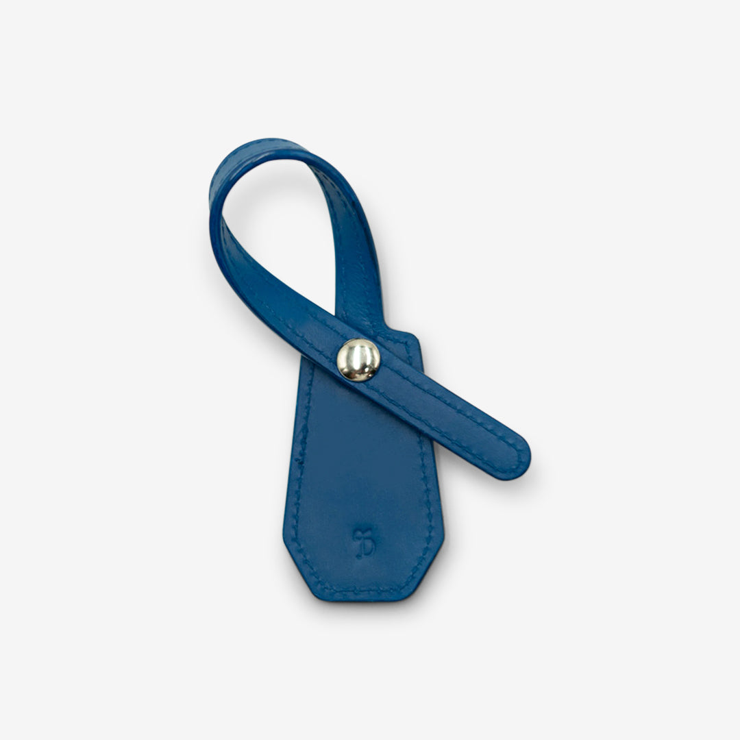 Leather Charm - Cobalt Blue