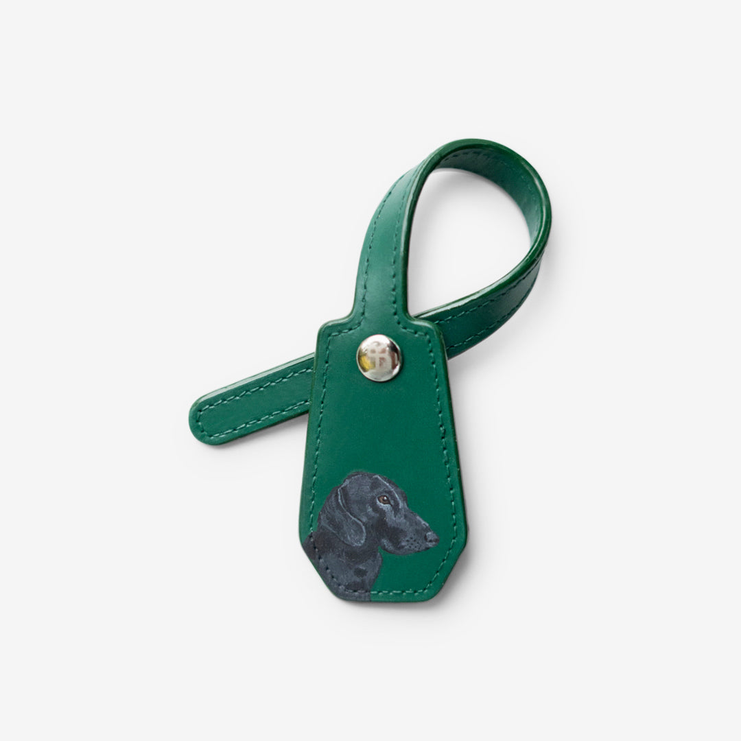 Pet Leather Charm - Green