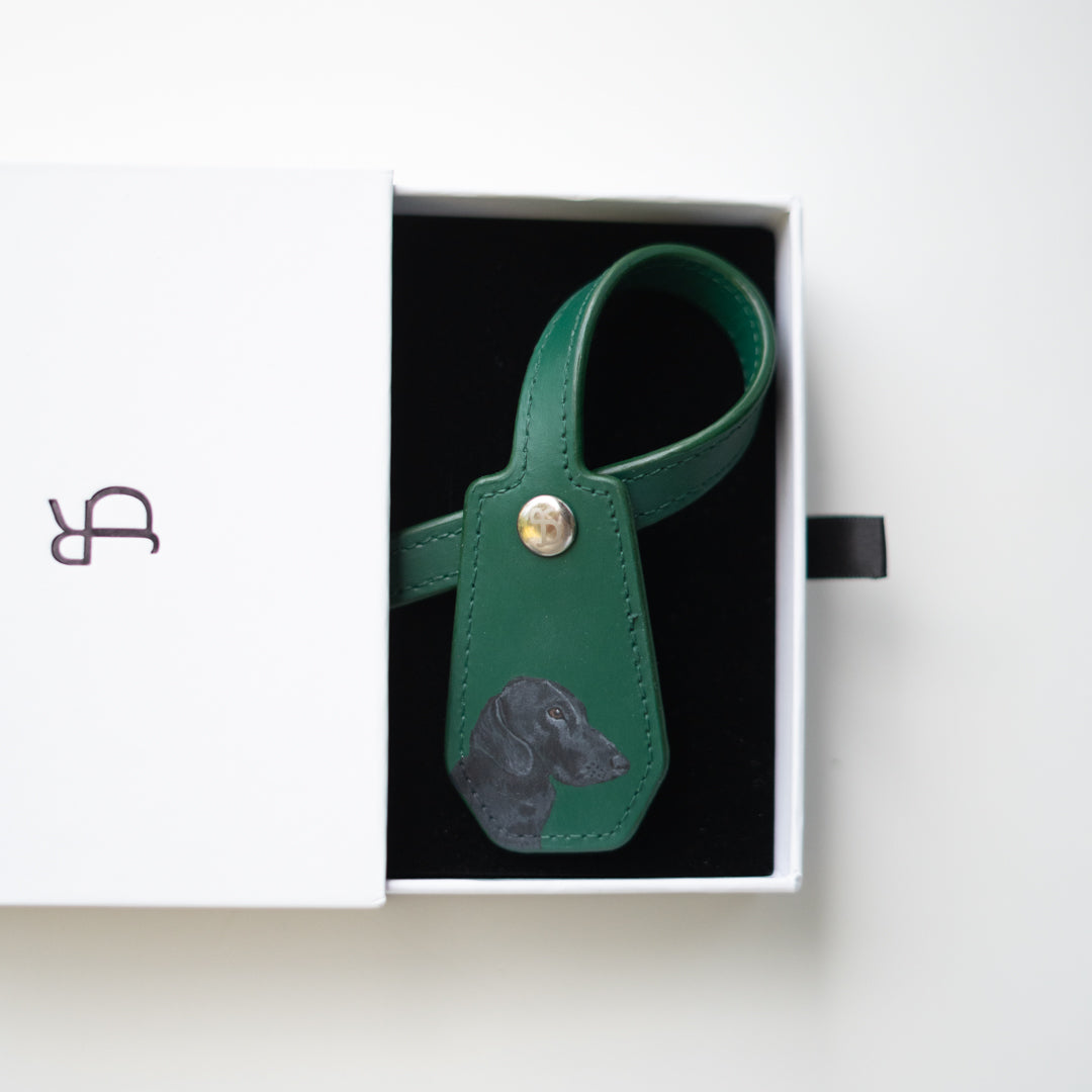 Pet Leather Charm - Green