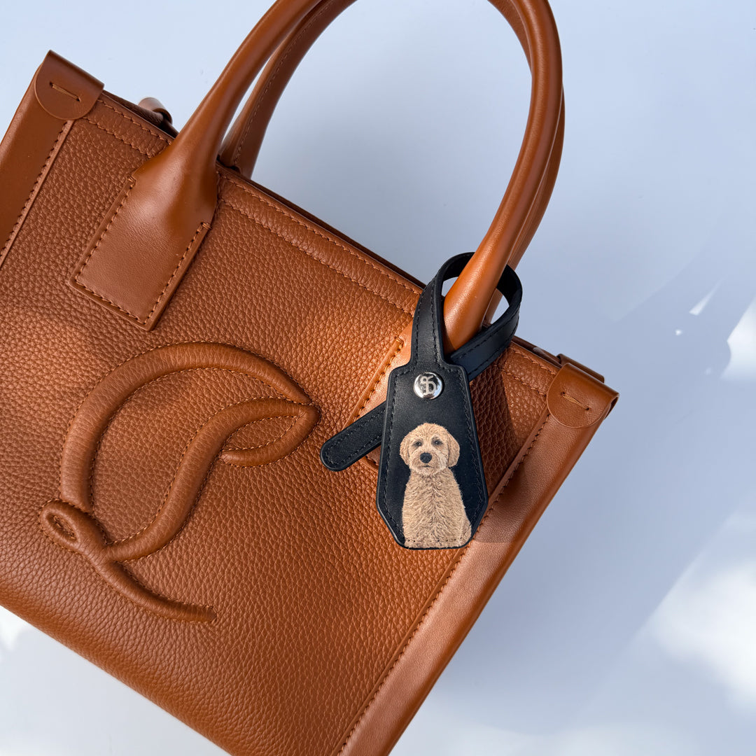 Pet Leather Charm - Black