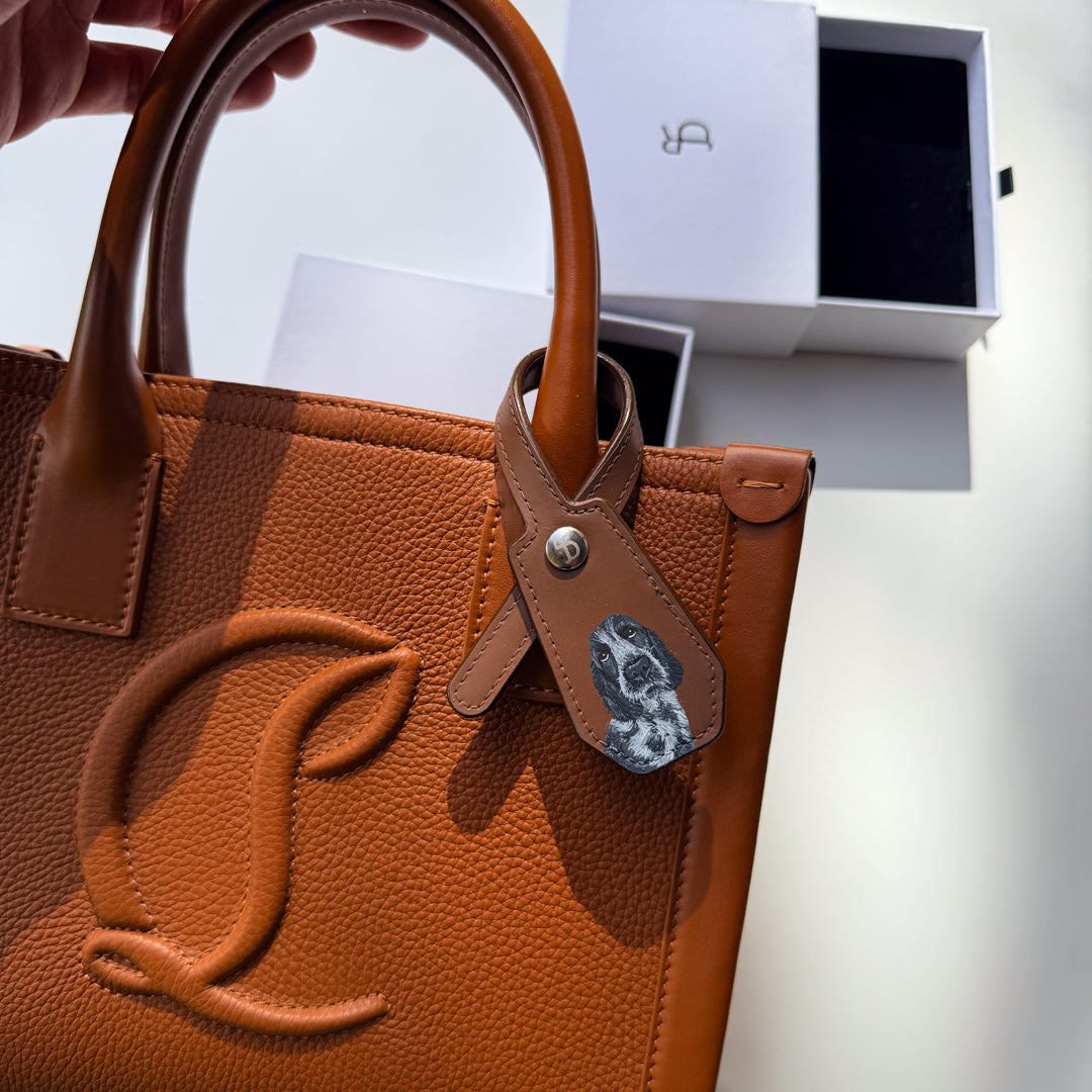 Pet Leather Charm - Chocolate