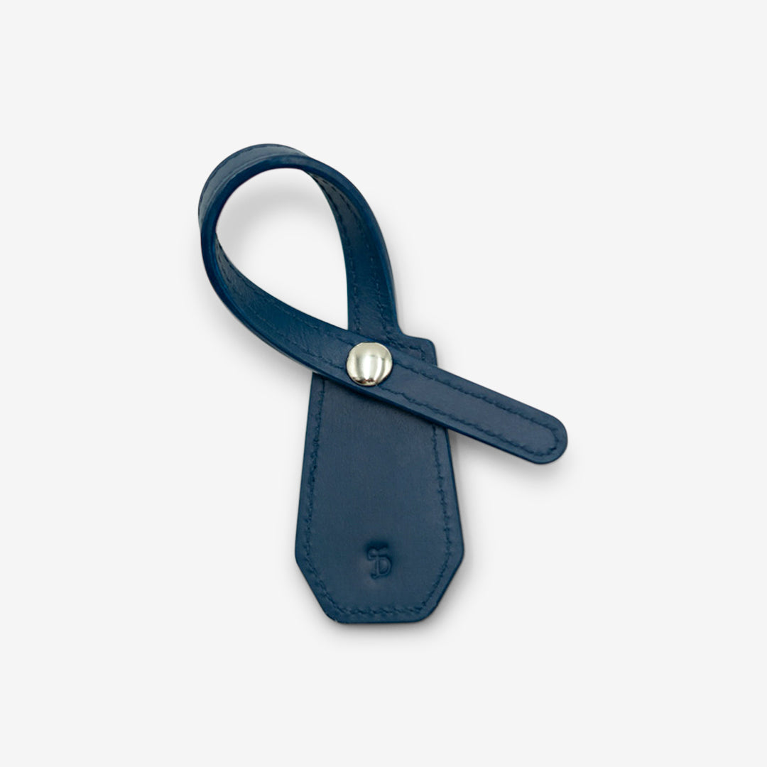 Leather Charm - Midnight Blue