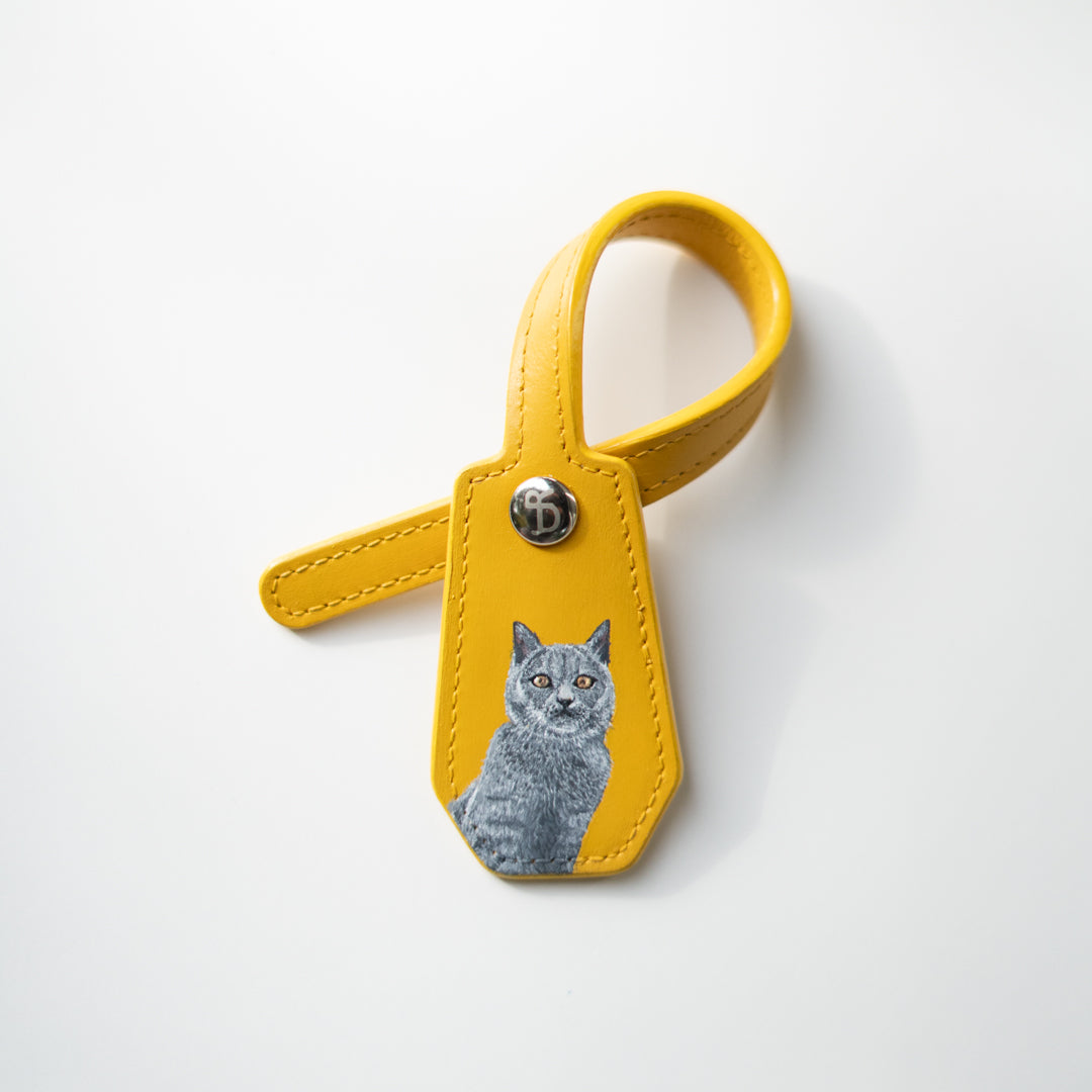 Pet Leather Charm - Yellow