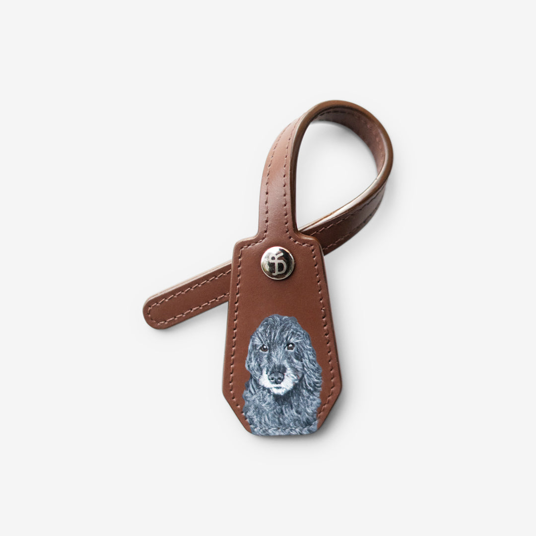 Pet Leather Charm - Chocolate