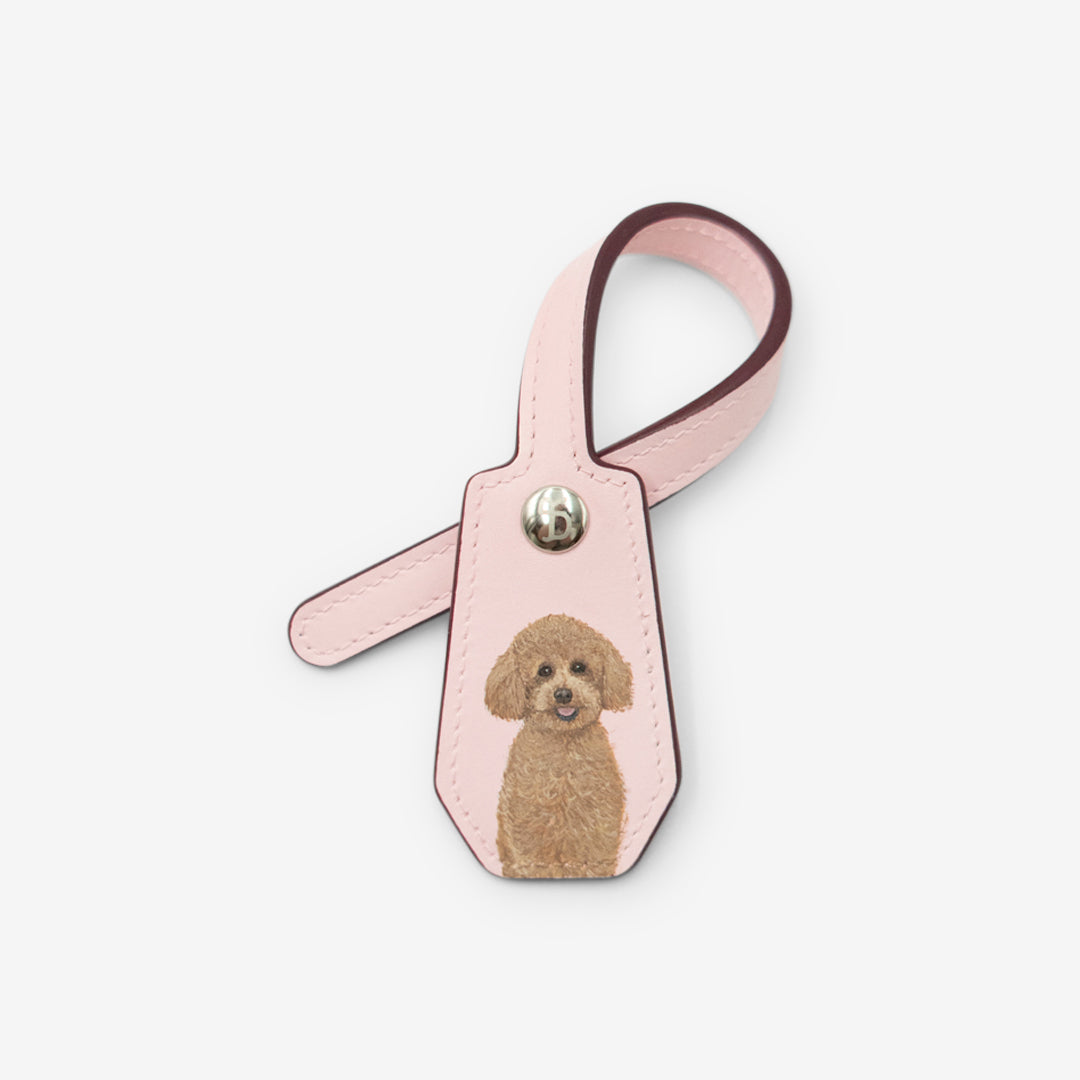 Pet Leather Charm - Pink