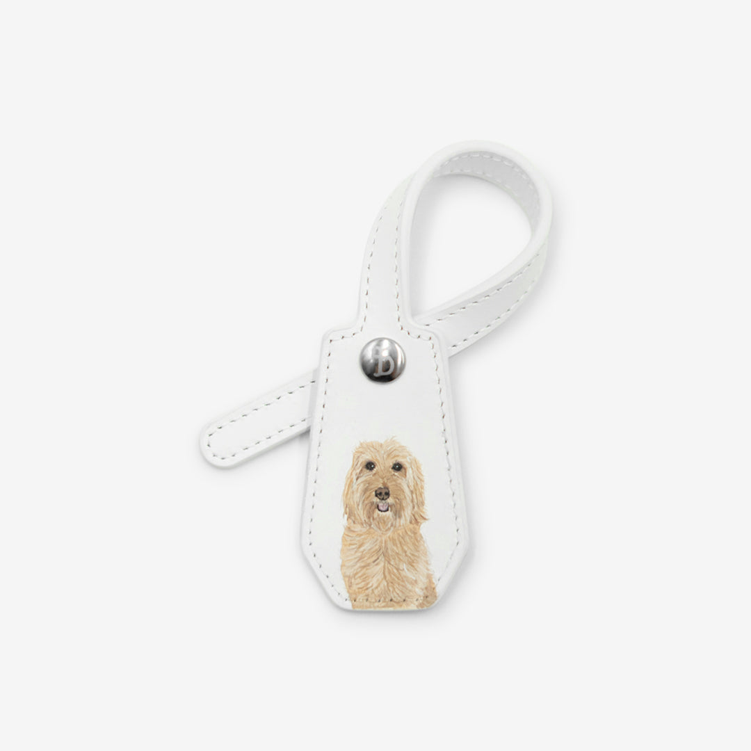 Pet Leather Charm - White