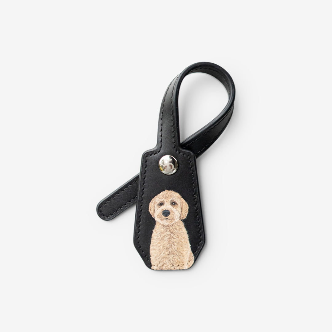 Pet Leather Charm - Black