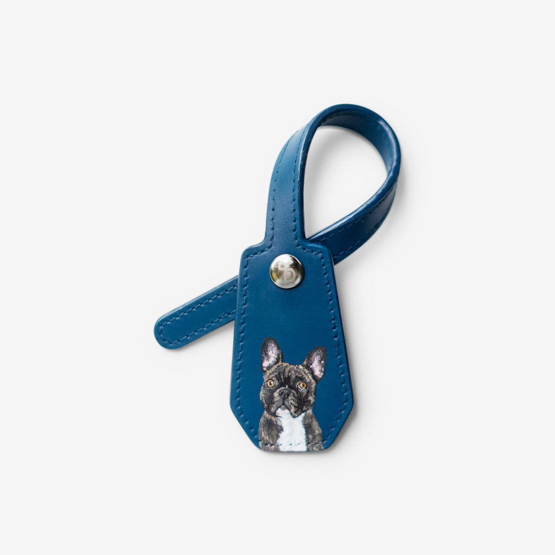 Pet Leather Charm - Midnight Blue