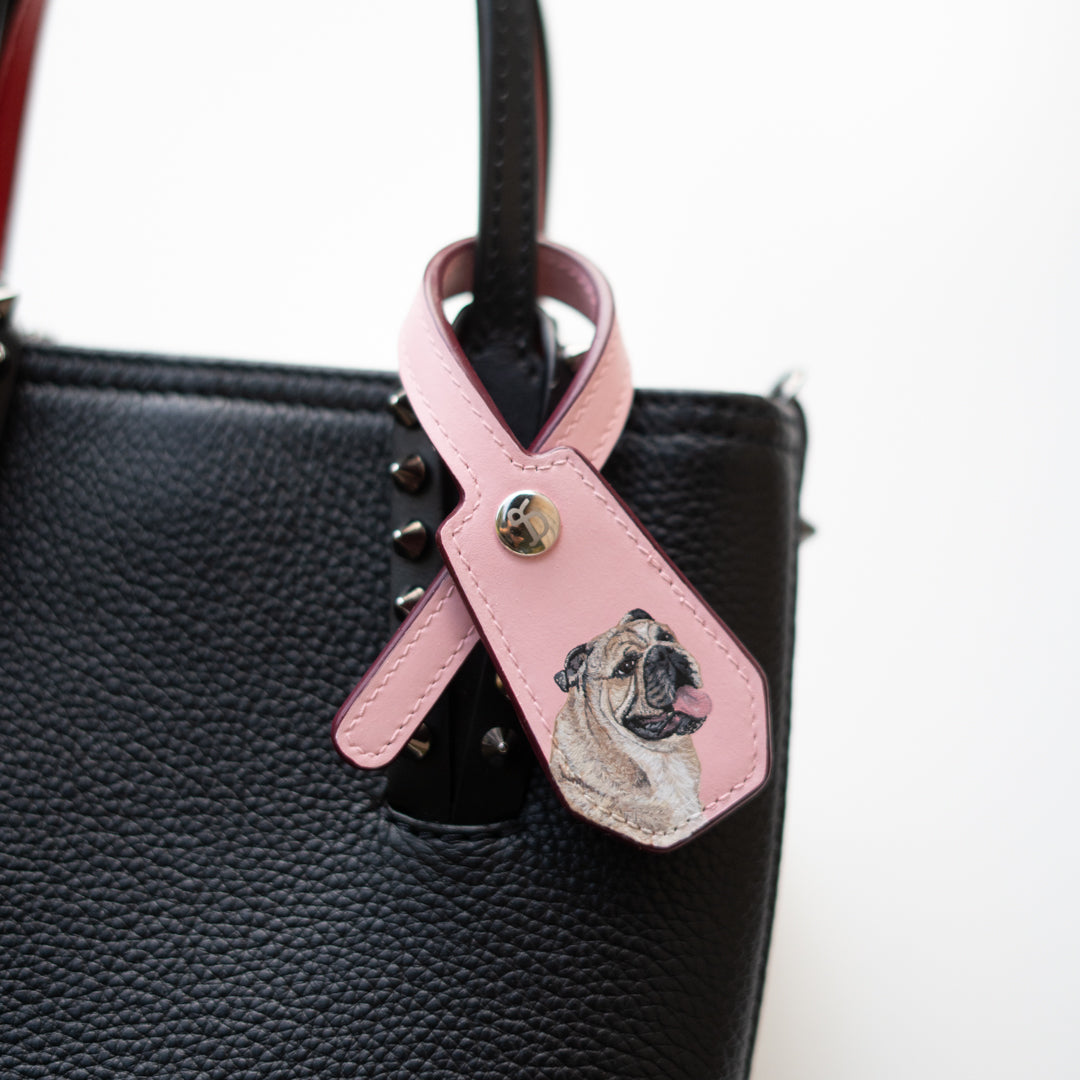 Pet Leather Charm - Pink